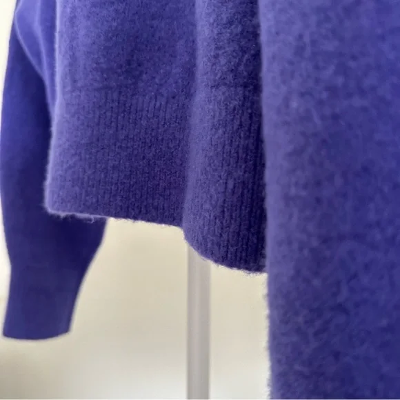 & Other Stories Blue Oversized Mock Neck Sweater, 8% Wool, Size XS - Picture 10 of 15